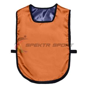 Купить Манишка футбольная двусторонняя универсальная Spektr Sport оранжево-синяя в Кудрове 